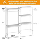 Double Row Over Washer and Dryer Storage Shelves, Laundry Room Organization and Storage, Heavy Duty Laundry Room Shelves, with Adjustable Height, 5-Tier by CozyNest Decor