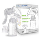 Elfzone Manual Breast Pump - Adjustable Suction Silicone Hand Pump Breastfeeding, Small Portable Manual Breast Milk Catcher Baby Feeding Pumps & Accessories, White, Mother’s Day Gifts by TinyTreasures Baby Boutique