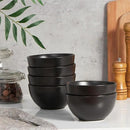 ONEMORE Cereal Bowls Set of 6, 28 oz Large Soup Bowls for Kitchen 6 inch Ceramic Salad Bowls Microwave Dishwasher Safe Deep Serving Bowl Set for Salad Dessert Rice, Black by CozyNest Decor