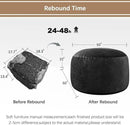 Bean Bag Chairs for Adults - Memory Foam Furniture BeanBag Chair - Kids/Teens Sofa with Soft Micro Fiber Cover - Round Fluffy Couch for Living Room Bedroom College Dorm - 5 ft, Carbon Black by CozyNest Decor