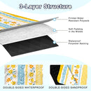 Extra Large Picnic Blanket Waterproof,80"x 80"Foldable Machine Washable Beach Blanket,Outdoor Blanket for 6-8 Adults,Suitable for Indoor Crawling,Park Beach,Camping,Hiking,Family Travel(Floral Print) by TinyTreasures Baby Boutique