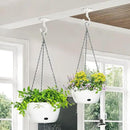 Sungmor Heavy Duty Ceiling Hooks - 3PC White Cast Iron Antique Decorative Hooks for Hanging Plants, Planters, Wind Chimes, Lanterns by GreenHaven Gardens