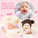 6 Pairs Newborn Baby Mittens No Scratch Gloves Infant Toddler Anti Scratch Essentials Unisex Cotton for 3-9 Months Girls Boys(Pink Series, Cute) by TinyTreasures Baby Boutique