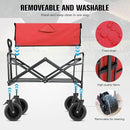 Beach Wagon with Big Wheels for Sand,Collapsible Folding All Terrain Utility Wagons Carts Foldable with Brakes for Sand Camping Sports Outdoor. by GreenHaven Gardens