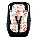 Pea Pod Baby Car Seat Head Support for Newborn, 2 in 1 Infant Car Seat Head Support for Boys Girls Extra Soft Breathable Baby Car Seat Cushion Insert for Strollers, Swings, and Bouncers, Boho Rainbow by TinyTreasures Baby Boutique