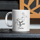 Personalized Monkey Accent Coffee Mug Gift For Dad Mom Daughter Son, Monkey Ceramic Coffee Cup 11Oz 15Oz, Customized Name Monkeys Teacup Gift For Birthday Christmas, Monkeys Lover White Travel Mug by TinyTreasures Baby Boutique