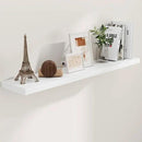 55 Inch Floating Shelves White, Rustic Wood Floating Shelf Wall Mounted, 9 Inch Deep Floating Shelf for Kitchen, Bedroom, 55 x 9 Wall Shelves for Home Storage, Set of 1 by CozyNest Decor