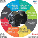 Enjoy Cover - 2 Pack Silicone Door knob Grips Maximum Grip Nonslip Arthritis & Senior Living Aids Grippy Easy Open Fits All Door Knob Universal Size Decorative (Black) by TinyTreasures Baby Boutique
