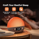 Dekala Smart Sunrise Alarm Clock with Wireless Charging for iPhone 14 13 12 Apple Watch AirPods Samsung, White Noise Sleep Sounds Machine, Nursery Night Light for Heavy Sleeper by TinyTreasures Baby Boutique