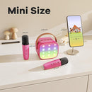 YLL Mini Karaoke Machine for Kids Toys, Portable Bluetooth Speaker with 2 Wireless Microphones, Birthday Gifts for Girls 3, 4, 5, 6, 7, 8, 9, 10, 11, 12+ Years Old Toddler Teens (Hotpink) by TinyTreasures Baby Boutique
