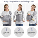 Water Ring Sling Baby Carrier, Adjustable Lightweight Breathable Newborn Carrier Sling for Summer, Swimming, Pool, Beach, Front Chest Mesh Infant Wrap Carrier for Baby Gift (Light Grey) by TinyTreasures Baby Boutique