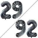 GOER Number 29 Balloons for 29th Birthday Party Decorations,42 Inch Jumbo Foil Helium 92 Balloons for 92nd Birthday Party Decoration (Marble Black) by TinyTreasures Baby Boutique
