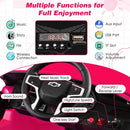 Costzon Ride on Car, 12V Licensed Chevrolet Tahoe Battery Powered Electric Vehicle w/ 2.4G Remote Control, High/Low Speed, Music, Lights, MP3/USB/FM, Spring Suspension, Electric SUV for Kids (Pink) by TinyTreasures Baby Boutique