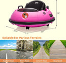12V Electric Ride on Bumper Car for Toddlers, Kids Bumper Car with Remote Control, 360 Degree Spin, LED Lights, Dual Joysticks, Safety Belt for 18+ Months Kids, Pink by TinyTreasures Baby Boutique