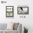 VCK 11x17 Picture Frame 3 Pack, Gray Solid Wood Poster Picture Frame, Exclusive Wood Grain, Wall Mounting Hanging by CozyNest Decor