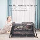 Pamo Babe Travel Crib - Lightweight Baby Playpen with Bassinet, Portable Mini Playard by TinyTreasures Baby Boutique