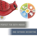 NAT & Jules Animal Character Shaped Dimensional Indoor Outdoor 11 inch Cast Resin Decorative Garden Stepping Stone, Patio, Walkway Sculpture Yard Art, Cardinal Red by CozyNest Decor
