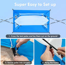 Beach Tent, Portable Sun Shelter for 2/3/4/6-8 Person with UPF 50+ UV Protection, Easy Setup Waterproof Beach Shade Canopy Cabana for Family Outdoor and Picnics, Fishing with Carrying Bag by TinyTreasures Baby Boutique