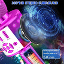 Amazmic Kids Karaoke Microphone Machine Toy Bluetooth Microphone Portable Wireless Karaoke Machine Handheld with LED Lights, Gift for Children Adults Birthday Party, Home KTV(Purple) by TinyTreasures Baby Boutique