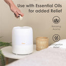 Crane Top Fill Mini Humidifier for Bedroom and Nursery 3-in-1 Essential Oil Diffuser Sleep Light 0.5 Gallon Baby Humidifier by TinyTreasures Baby Boutique