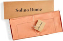 Solino Home Linen Table Runner 90 Inches Long - 100% Pure Linen Coral Table Runner 14 x 90 Inch - Classic Hemstitch by CozyNest Decor
