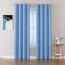 ChrisDowa Grommet Room Darkening Curtains for Bedroom and Living Room - 2 Panels Set Thermal Insulated Blackout Curtains (Sky Blue, 52W x 72L ) by CozyNest Decor