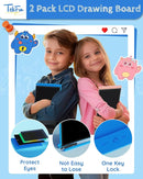 TEKFUN 8.5in 2 Pack LCD Writing Tablet for Kids Coloring Doodle Board Magic Drawing Pad for Kids with Anti-Lost Stylus, Car Trip Educational Toys Birthday Gift for 3 4 5 6 7 Kids Girls Boys Toddlers by TinyTreasures Baby Boutique