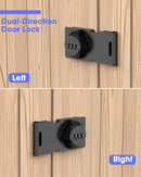 3.5Inch Mechanical Password Rotary Hasp Latch Locks, 3-Digit Cabinet Combination Lock for Small Doors, Cabinets, Barn Door, Closet, Kitchen Drawers, Cupboard (Black -1pc) by TinyTreasures Baby Boutique