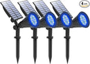 T-SUNUS Solar Landscape Spotlights IP65 Waterproof Blue Lights Outside Auto On/Off Yard Lighting 2 Modes for Halloween Christmas Outdoor Tree Driveway Garden Flag Pond Pool Statue Backyard 4-Pack by GreenHaven Gardens