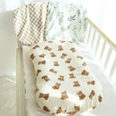 LifeTree Muslin Baby Lounger Cover, Newborn Slipcover Lounger Cover for Boys Girls Infant, Soft 70% Viscose from Bamboo and 30% Cotton, Cover Only, Bear Pattern, 30.7in x 20in by TinyTreasures Baby Boutique