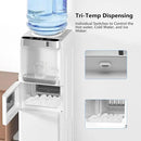 Water Dispenser with Ice Maker Function, Top Loading Hot and Cold Water Cooler for 5 Gallon Bottle - Includes Child Safety Lock - Water Machine for Home, Office, Garage - White by CozyNest Decor