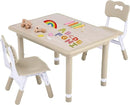 Toddler Table and Chair Set, Height Adjustable-Upgrade Kids Table and 2 Chairs for Ages 3-8, Multi-Activity Toddler Play Table with Graffiti Desktop for Home/Daycare/Classroom by CozyNest Decor