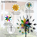 DREAMYSOUL Outdoor 360 Degree Wind Spinner, Metal Wind Spinners for Yard and Garden Large Wind Sculpture Garden Decor (66 * 16 Inches) by GreenHaven Gardens