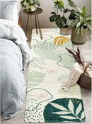 Lahome Green Runner Rugs for Hallway 2x8 Non-Slip Washable Kitchen Rugs Lightweight Low-Pile Throw Laundry Runner Rug, Boho Botanical Print Soft Indoor Carpet Runner for Entryway Bedroom Bathroom by TinyTreasures Baby Boutique