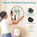 Fabuday Black Round Mirror for Wall 24 inch - Circle Mirror for Bathroom, Entryway, Living Room, Hallway, Vanity Decor, Big Matte Metal Frame Mirror by CozyNest Decor