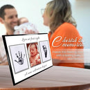 Baby Hand and Footprint Kit with Photo & Birth Details, Inkless Hand and Footprint Kit, Newborn Keepsake Plaque, Baby Shower Gifts (STYLE 2 (Baby Shower) (Love At First Sight)) by TinyTreasures Baby Boutique