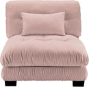Armless Sofa W/1 Pillow - Pink by CozyNest Decor