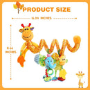 Jollybaby Crib Stroller Car Seat Toys for Baby 0-3-6-9-12 Months, Tummy Time Hanging Sensory Toys for Newborn with Music Box and Teether, Spiral Carseat Toy for Infant Boys Girls Gifts (Giraffe) by TinyTreasures Baby Boutique