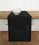 Solino Home Linen Black Table Runner 144 Inches Long - 100% Pure Linen Extra Long Table Runner 14 x 144 Inch for Fall, Autumn, Halloween, Thanksgiving - Fete by CozyNest Decor
