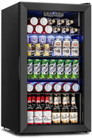 Wine Cooler Refrigerator - 26 Bottle 126 Can Mini Wine Fridge with Glass Door for Beer Soda Water Drink, Small Wine Cellar Beverage Refrigerator for Bedroom Office Home Bar Dorm, 3.2 Cu.Ft by CozyNest Decor