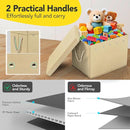 Kids Toy Box Chest Storage with Lid and Big Play Mat for Boys and Girls,Collapsible Fabric Toy Building Bricks Storage Container Organizer Bin with Rug for Playroom and Nursery Organization by TinyTreasures Baby Boutique