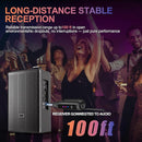 Aveek 2.4GHz Wireless Microphone System, 2 Rechargeable Mics and Receiver, Plug & Play for Karaoke Machine, Party Speakers, Home Entertainment, Wedding & Events - Crystal Clear Sound, 100ft Range by TinyTreasures Baby Boutique