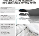Metal Tabletop Ironing Board with Iron Rest, Portable Ironing Board Small with Heat Resistant Cotton Cover, Mini Iron Board for Small Space and Travel, 32 x 12 Inch (Black)