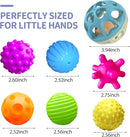 Sensory Toys for Babies, Montessori Textured Baby Balls and Wheat Straw Rattle, Baby Toys for 6-12 Months, Ideal Newborn Gifts for Boys and Girls, Toddler Toys for 1-3 by TinyTreasures Baby Boutique