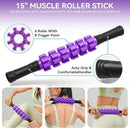 5 in1 Foam Roller Set, High Density Deep Tissue Massager for Muscle Massage, Massage Roller, Massage Ball, Resistance Band for Whole Body Physical Therapy Deep Muscle Massage (Purple) by CozyNest Decor