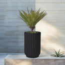 Classic Roman Column Style Planter | 20" Tall | Black & White Options | Ideal for Entrance & Living Room Corner | Durable Fiberglass Composite by CozyNest Decor