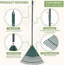 ORIENTOOLS Garden Leaf Rake, Garden Rakes for Lawns Leaves with 47-65" Adjustable Black Handle Rake, 26 Strong Tines Plastic Head Shrub Rake, Yard Garden Rake for Lawns, Flower Beds Leaves Cleaning by GreenHaven Gardens