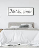 HLJ ART Be Our Guest Wall Decor: Farmhouse Bedroom Art Above Bed, 12" x 40" Framed Large Guest Room Signs, Rustic Country Decorative Plaques for Home Living Room Kitchen by CozyNest Decor