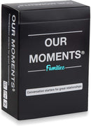 OUR MOMENTS Families: 100 Conversation Starter Cards for Families and Kids - Relationship Building - Car Travel, Road Trip & Card Game for Healthy Loving Family - Questions for Family Activities by TinyTreasures Baby Boutique