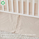 Brandream Baby Crib Bedding Sets for Girls Boys Gender Neutral Boho Bohemian Farmhouse Chic Classic Quilted Plaid 6-Piece Nursery Bedding Set - 100% Washed Cotton Beige by TinyTreasures Baby Boutique